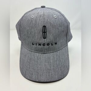 Official Lincoln Collection Embroidered Logo Hat Cap Adjustable Strap Gray